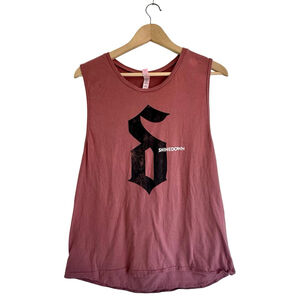 Shinedown Band Tank Top | Mauve | Vintage Style | Men’s 2X | Cotton